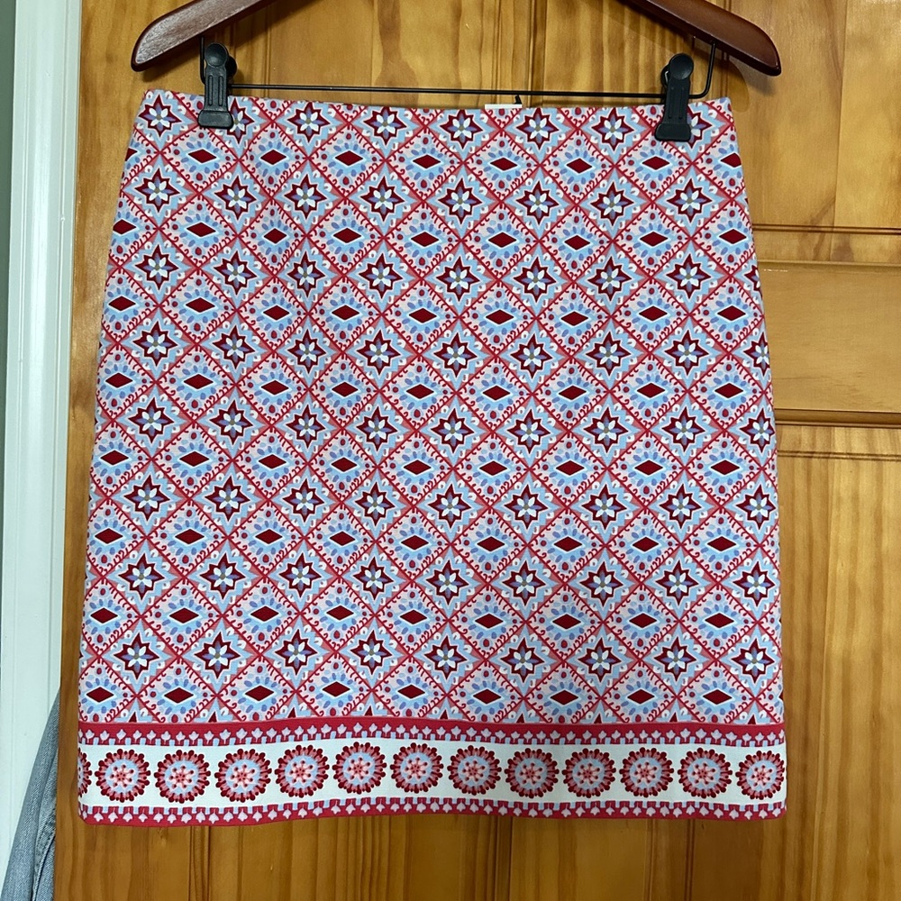Talbots red bandana print miniskirt. Size 8. New with tags